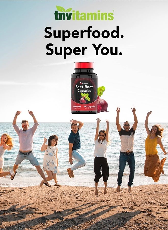 tnvitamins Beet Root Capsules 1500 Mg - 100 Capsules | Beet Root Powder Extract Capsules | Non-GMO & Gluten-Free | Produced in The USA | TNVitamins - Image 5
