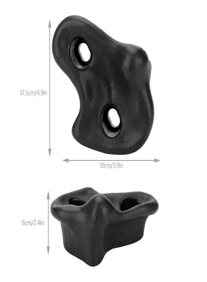 plplaaoo 10PCS Plastic Rock Climbing Holds Set, DIY Tree Rock Climbing Holds for Kids & Adults Climber, Kids Indoor and Outdoor Play Set Use, Includes Mounting Screws.(black ) - Image 4