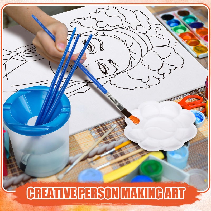 Sherr 96 Pcs 12 Sets Pre Drawn Canvas Kit for Painting Craft Sip and Paint Kit for Adults Pre Printed Canvas Painting Favor for DIY Birthday Gifts Adult's Date Party, 8 x 10 Inches(Lady) - Image 4