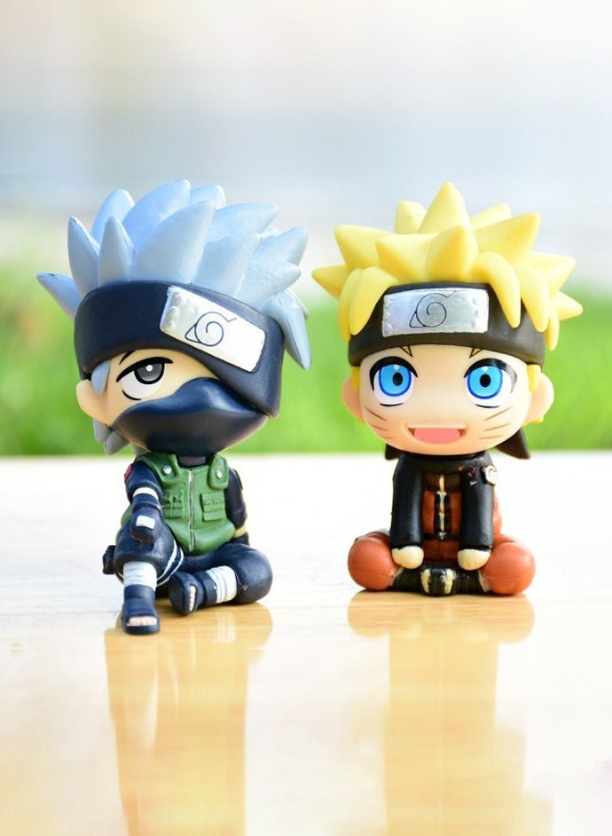 2-Piece Naruto Anime Action Figure Set, Naruto Action Figure, Kakashi Hatake Action Figure, Anime Figure Toy Collection Set Suitable for Car and Table Decorations. - Image 2