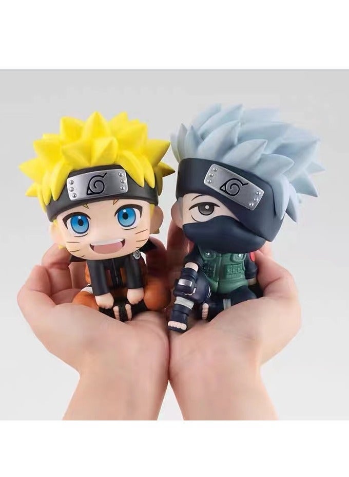 2-Piece Naruto Anime Action Figure Set, Naruto Action Figure, Kakashi Hatake Action Figure, Anime Figure Toy Collection Set Suitable for Car and Table Decorations. - Image 1