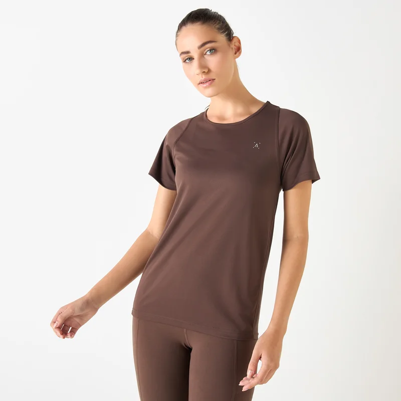 ADOT by Splash Round Neck T-shirt with Short Sleeves