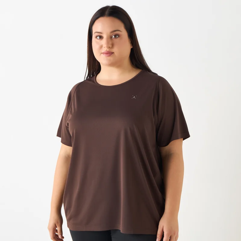 ADOT by Splash Round Neck T-shirt with Short Sleeves
