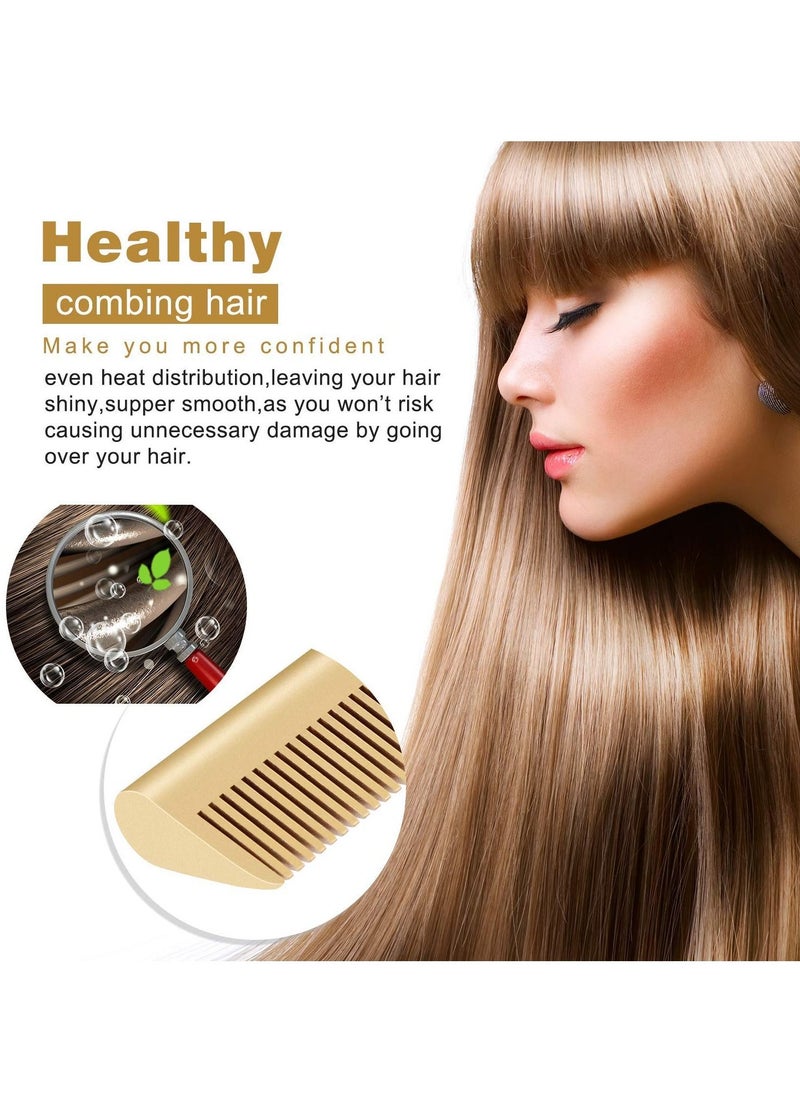 Generic - Hot Comb,450F Adjustable Temperature Hair Straightener Anti-Scald Heat Pressing Combs,Ceramic Electric Fast Heating Hair Straightening Comb,Curling Iron with Dual Voltage Auto and Shut-Off - Image 1