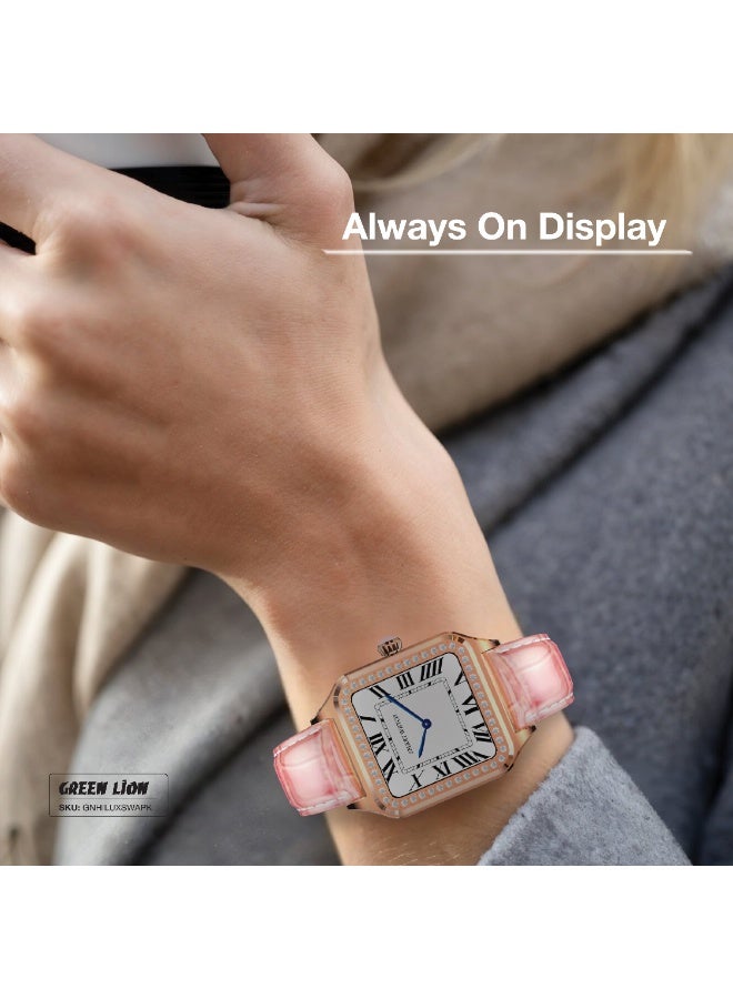 GREEN LION Hilux Smart Watch with 1.3" TFT IPS Display / 2-4 Days Usage Time / AI Voice Assistant / IP65 Waterproof / Activity Tracker / Music Player / Built-In Games / Bluetooth Calls / Health Monitoring / Sports Modes - Pink & Silicone/PU Strap - Image 4