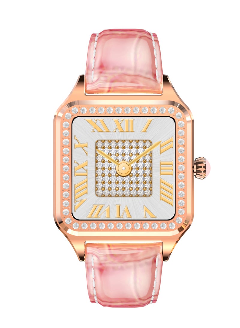 GREEN LION Hilux Smart Watch with 1.3" TFT IPS Display / 2-4 Days Usage Time / AI Voice Assistant / IP65 Waterproof / Activity Tracker / Music Player / Built-In Games / Bluetooth Calls / Health Monitoring / Sports Modes - Pink & Silicone/PU Strap - Image 1