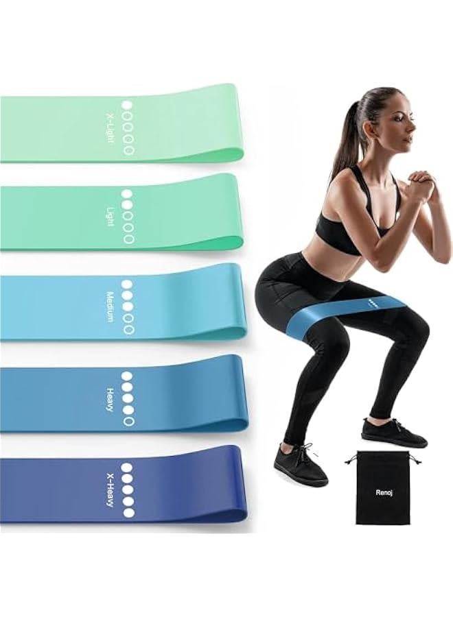 Generic Resistance Bands for Working Out, Elastic Exercice Loop Bands for Physical Therapy, Yoga Starter Set of Stretch Bands for Booty Legs, Pilates Flexbands  - Image 1