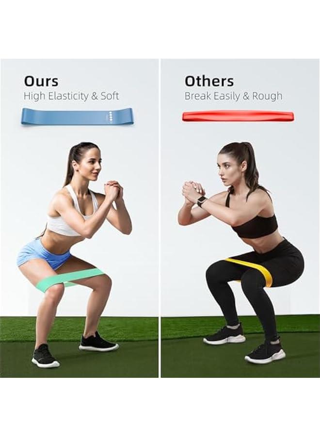 Generic Resistance Bands for Working Out, Elastic Exercice Loop Bands for Physical Therapy, Yoga Starter Set of Stretch Bands for Booty Legs, Pilates Flexbands  - Image 5