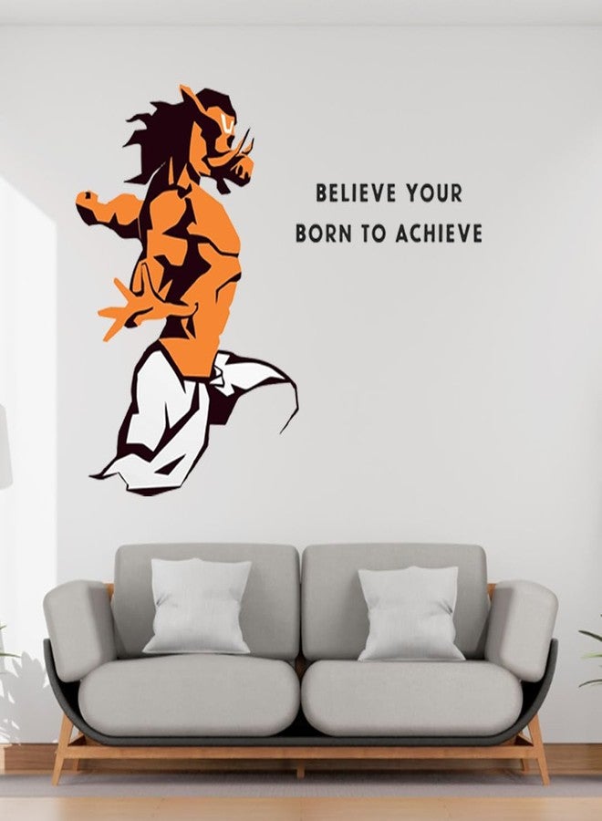 StickMe Varaha Wall Sticker | Multi-Colour Vinyl Inspirational and Motivational Quotes of Lord Vishnu | Decorative Hindu God Wall Decor for Bedroom, Living Room, Kids Room, and Office - Image 1