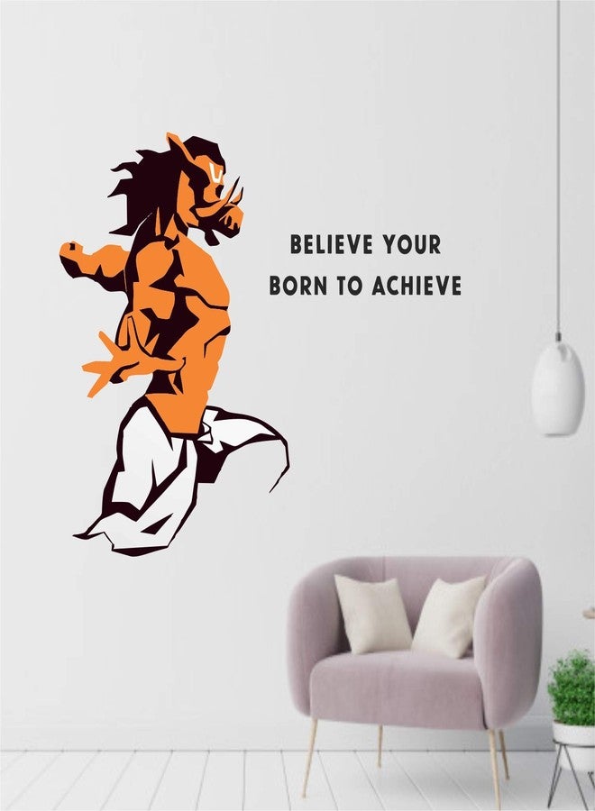 StickMe Varaha Wall Sticker | Multi-Colour Vinyl Inspirational and Motivational Quotes of Lord Vishnu | Decorative Hindu God Wall Decor for Bedroom, Living Room, Kids Room, and Office - Image 5