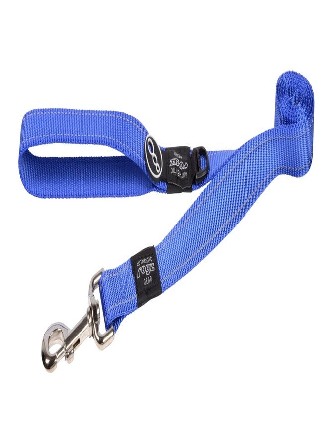Rogz Reflective Dog Leash for Extra Large Dogs, 1" wide, 6' long, Blue - Image 1
