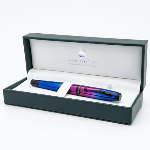 Monteverde Invincia Nebula Fountain Pen - Medium Nib, Multi-Color Plating, Premium Writing Instrument - Image 2