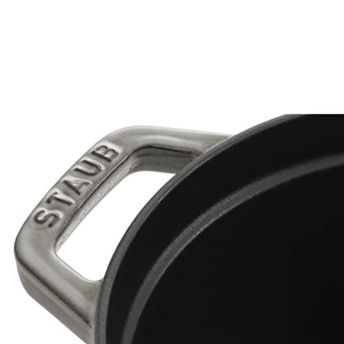 staub La Cocotte Oval 40509-320 Pico Cocotte Oval Gray 12.2 inches (31 cm) Large Two-Handed Cast Enameled Pot, Induction Compatible - Image 3