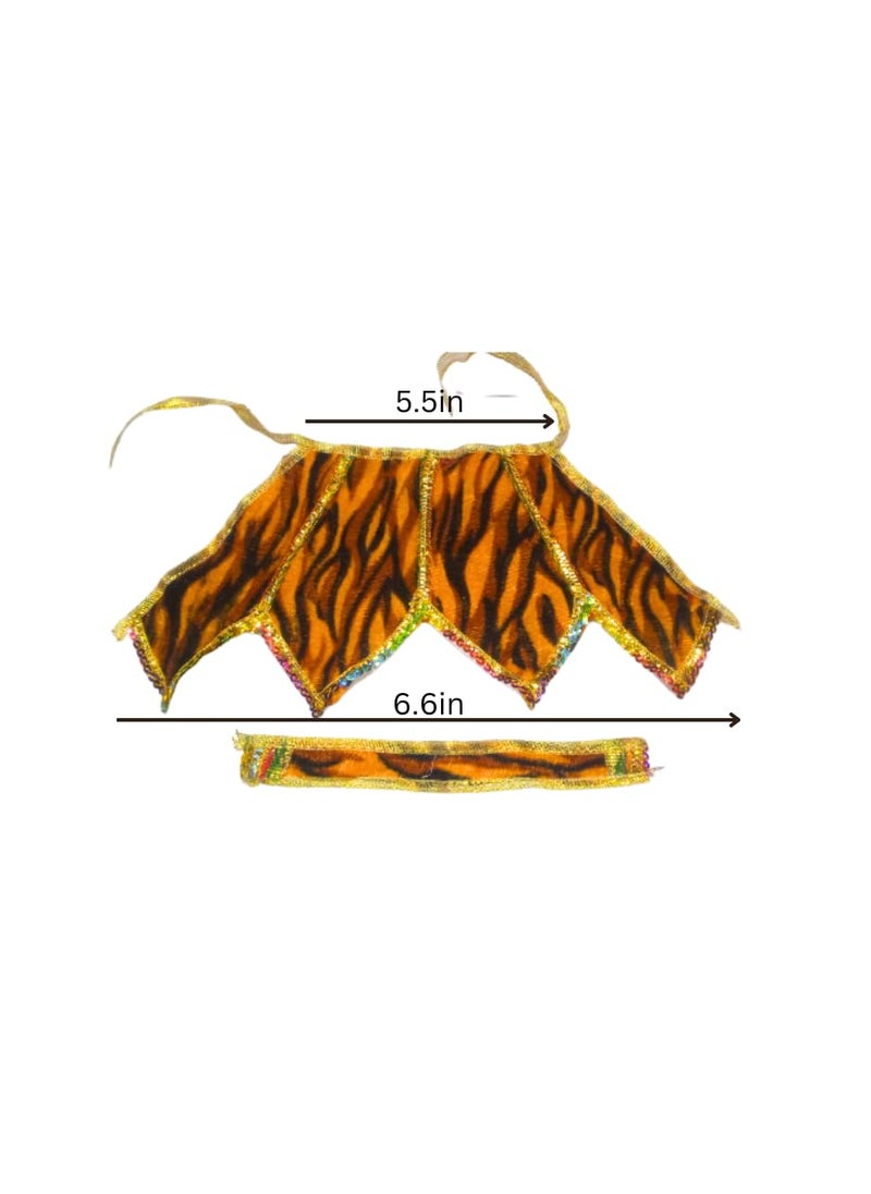 DEV POOJA STORE DEV POOJA STORE Shiva Poshak for Pooja Shiva Shawl Lord Shiva Dress Yellow Color 9 Inch X 6 inch Shiva Shringar Vastra Shiv Lingam Dress Yellow  - Image 2