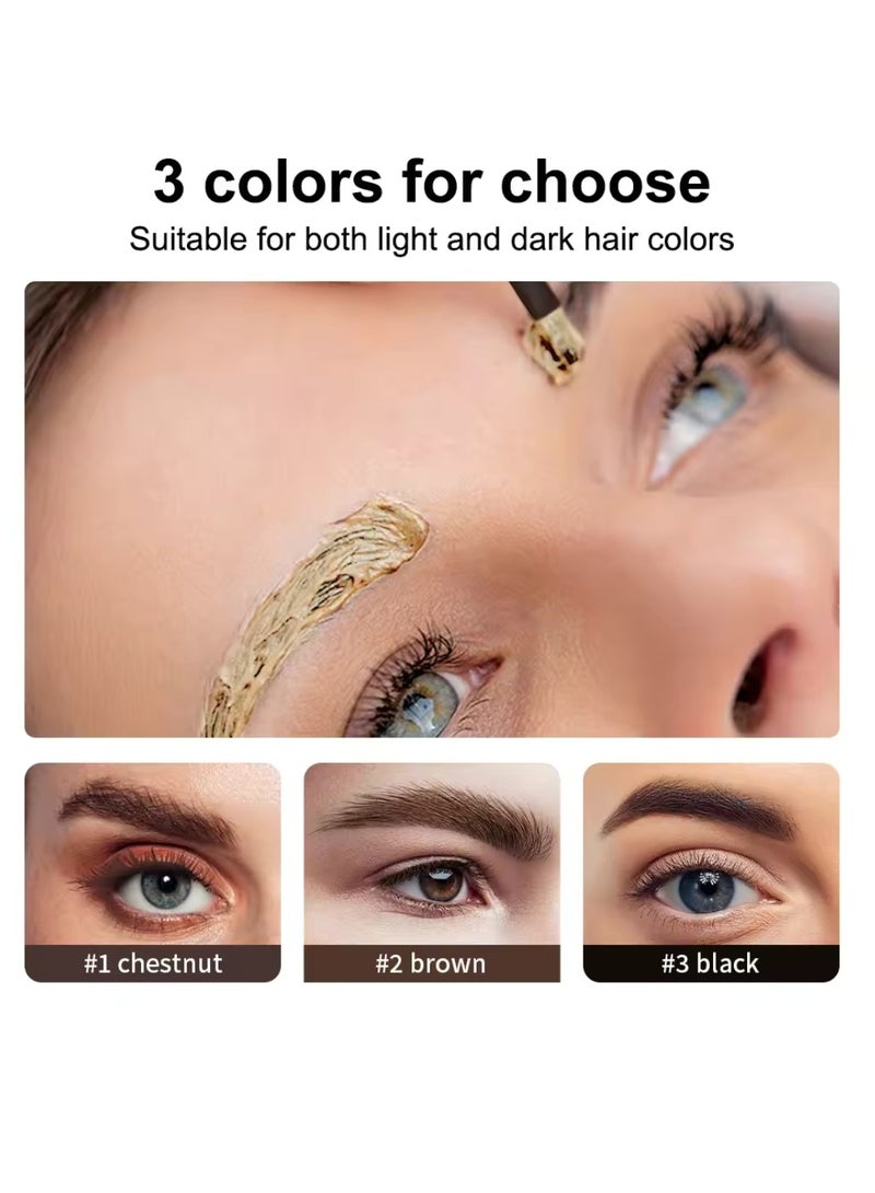 lakerain Eyelash and Brow Tint Dye Color Brown Kit 2 in 1 Brow and Lash Tint Professional Kit with Coloring Cream and Activating Lotion Eyebrow Tint Dye Kit Eyebrow Lash Color Kit 02 - Image 3