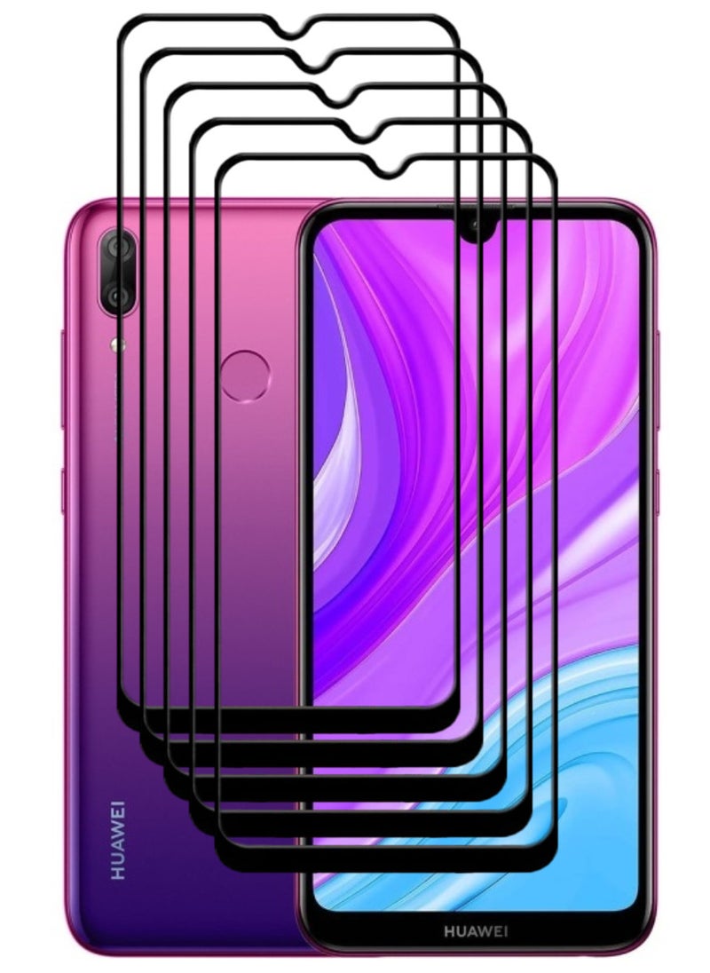 ACLIX 5 Pieces Antistatic ESD Dustproof Premium Quality High Definition Tempered Glass Screen Protector Designed For Huawei Y7 (2019) - Image 1