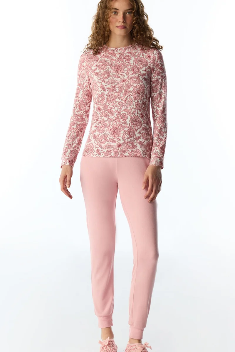Penti PENTI Countryside Printed Floral Long Sleeve T-Shirt Pajama Top