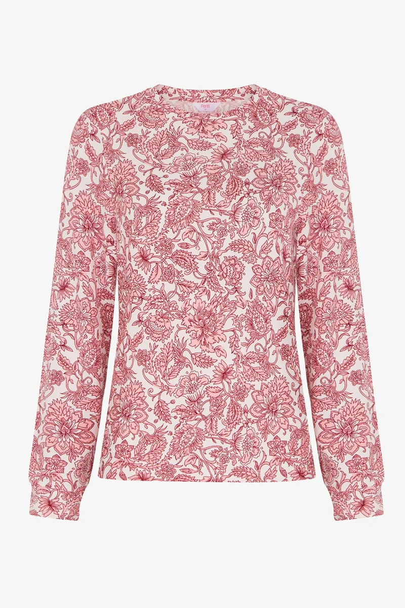 Penti PENTI Countryside Printed Floral Long Sleeve T-Shirt Pajama Top