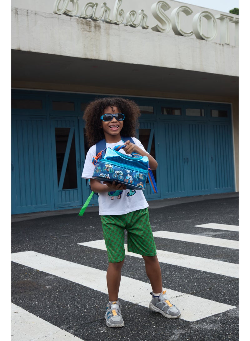 VEST Kids Lunch Bag, Monster Truck Off Road Insulated Lunch Bag, Portable Double Layer Thermal Lunch Box Bag for Boys 25.5×16.5×17cm - Image 4