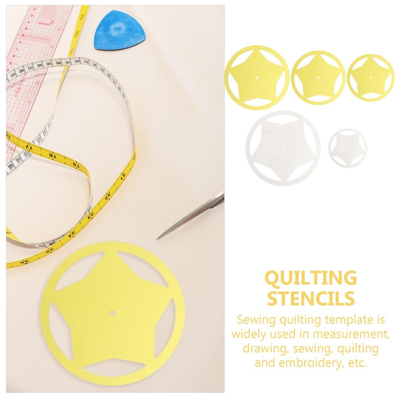 5Pcs Star Shaped Quilting Templates Transparent Stencils For Hand Sewing And Machine Quilting DIY Craft Tools - Image 5