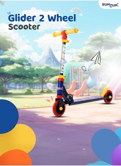 Bumtum 41 Inch Road Runner Sportz Kick Scooter For Kids of 5+ Years 3 Adjustable Height, Foldable, PVC Wheels With Bearings And Weight Capacity 120 Kgs With Brakes- Yellow  - Image 3