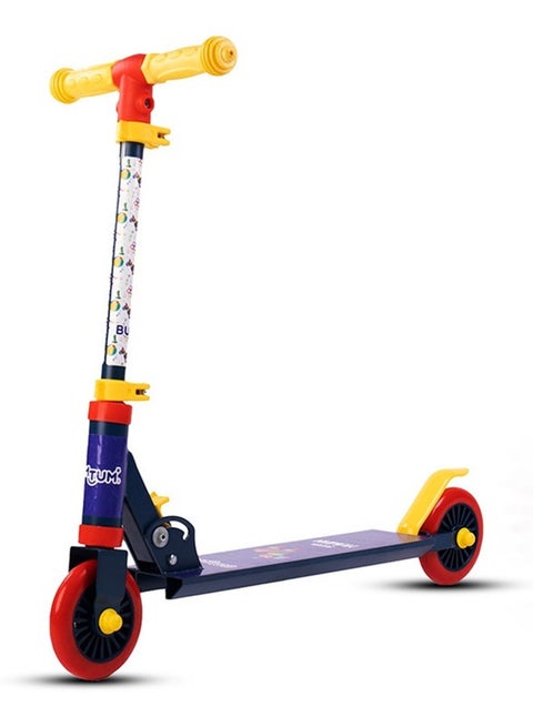 41 Inch Road Runner Sportz Kick Scooter For Kids of 5+ Years 3 Adjustable Height, Foldable, PVC Wheels With Bearings And Weight Capacity 120 Kgs With Brakes- Yellow