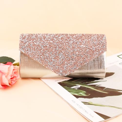 Naimo Flap Dazzling Rhinestone Clutch Bag Evening Bag Purse With Detachable Chain For Wedding and Party - Image 5