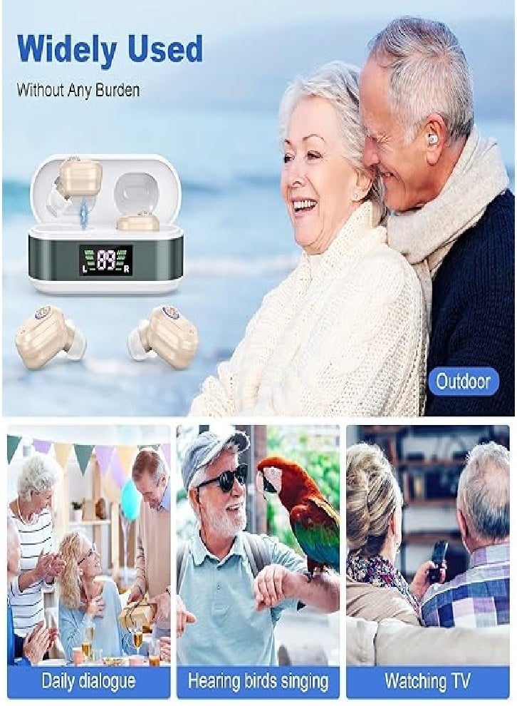 Upgraded high-quality hearing aids for seniors with displays, rechargeable hearing aids with noise reduction, and over-the-counter invisible hearing aids for adults - Image 3