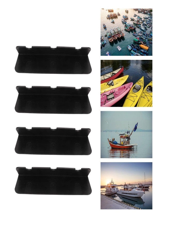 BORDSTRACT 4Pcs Inflatable Boat Seat Hook Clip Bracket, PVC Rubber Dinghy Yacht Kayak Boat Part Boat Seat Hook Clip, Inflatable Rubber Dinghy Raft Yacht Kayak Rowing Boat Accessories(Black) - Image 4