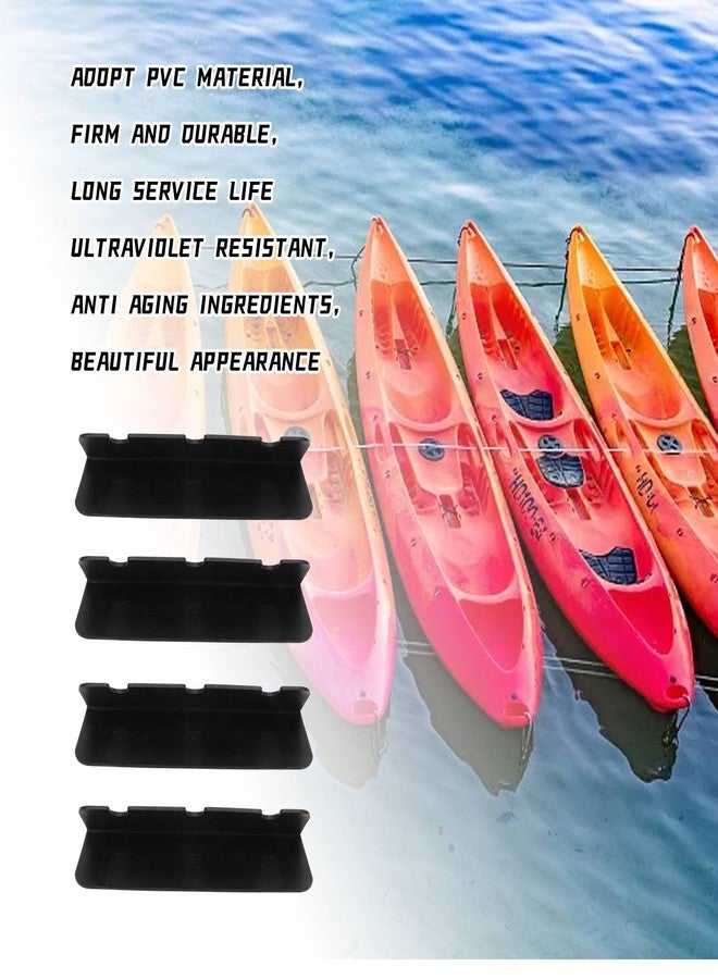 BORDSTRACT 4Pcs Inflatable Boat Seat Hook Clip Bracket, PVC Rubber Dinghy Yacht Kayak Boat Part Boat Seat Hook Clip, Inflatable Rubber Dinghy Raft Yacht Kayak Rowing Boat Accessories(Black) - Image 5