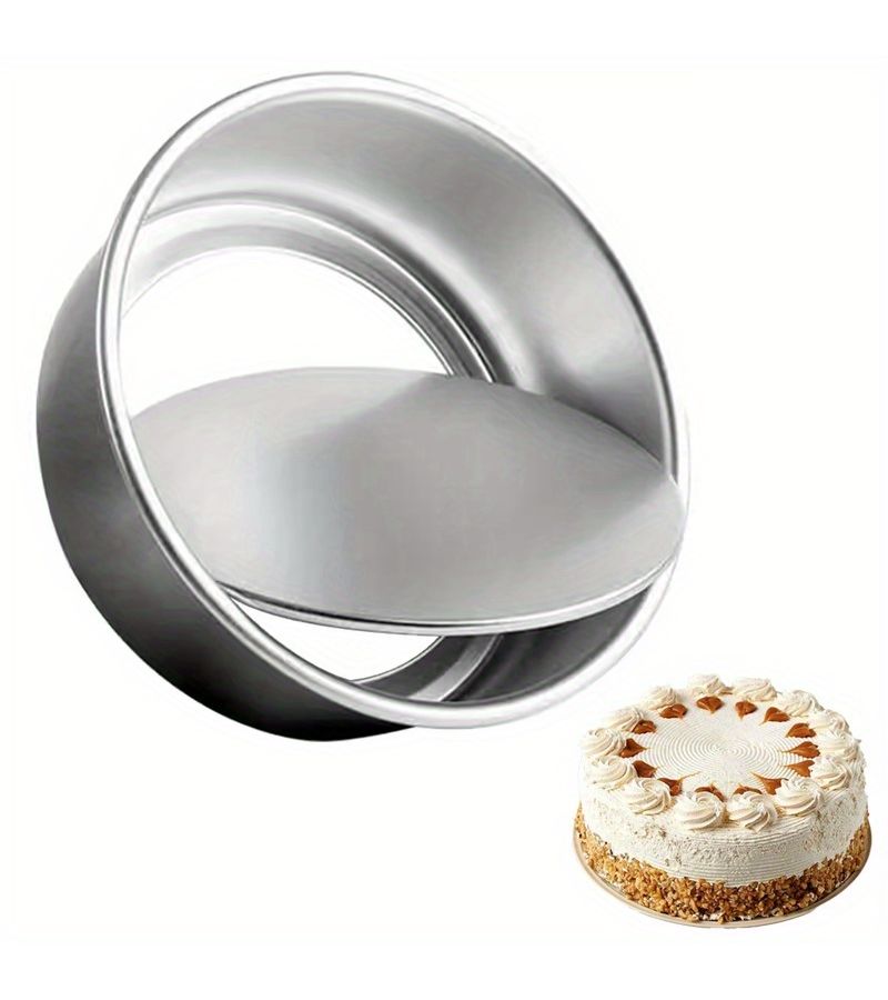 1pc 6 Inch Round Aluminum Cake Mold With Live Bottom Non Stick Baking Pan - Image 4
