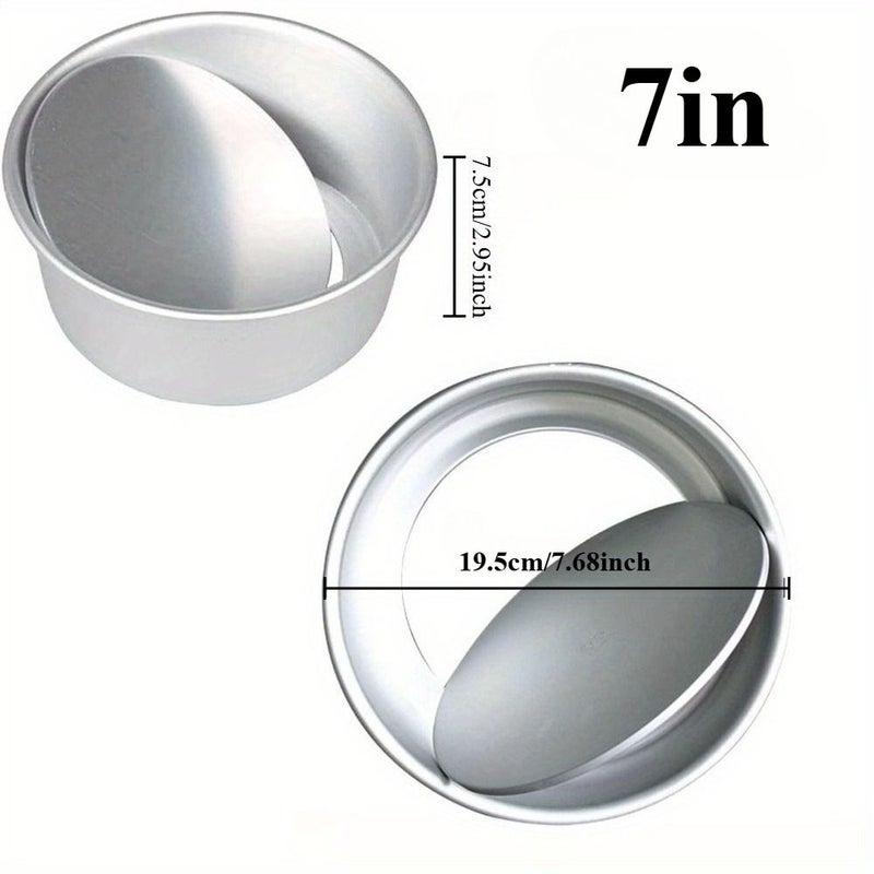 1pc 6 Inch Round Aluminum Cake Mold With Live Bottom Non Stick Baking Pan - Image 3