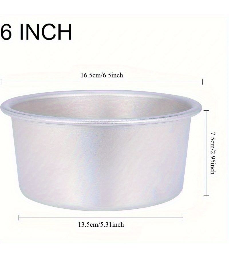 1pc 6 Inch Round Aluminum Cake Mold With Live Bottom Non Stick Baking Pan - Image 5