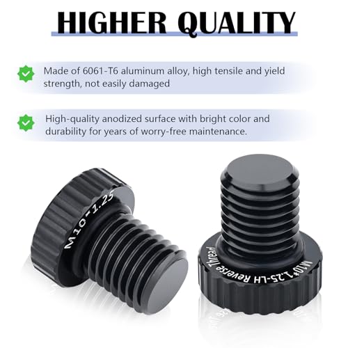 STPCTOU Motorcycle Mirror Hole Plug M10x1.25 Suitable for Honda,Yamaha, Kawasaki, Suzuki,Ducati,ATV,BMW and most Motorcycle or bike etc (3pcs black). - Image 4