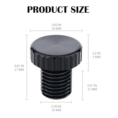 STPCTOU Motorcycle Mirror Hole Plug M10x1.25 Suitable for Honda,Yamaha, Kawasaki, Suzuki,Ducati,ATV,BMW and most Motorcycle or bike etc (3pcs black). - Image 2
