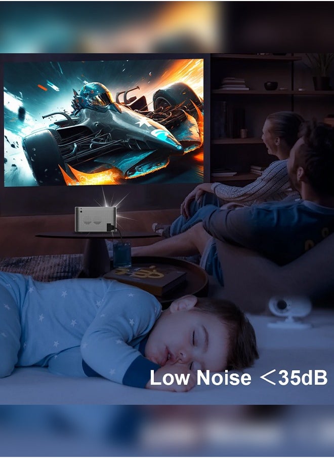 Digisand - Projector 4K Android 11 1920*1080P 580ANSI Wifi6 BT5.0 Voice Control Allwinner H713 Electronic Focus Home Outdoor Projetor - Image 1
