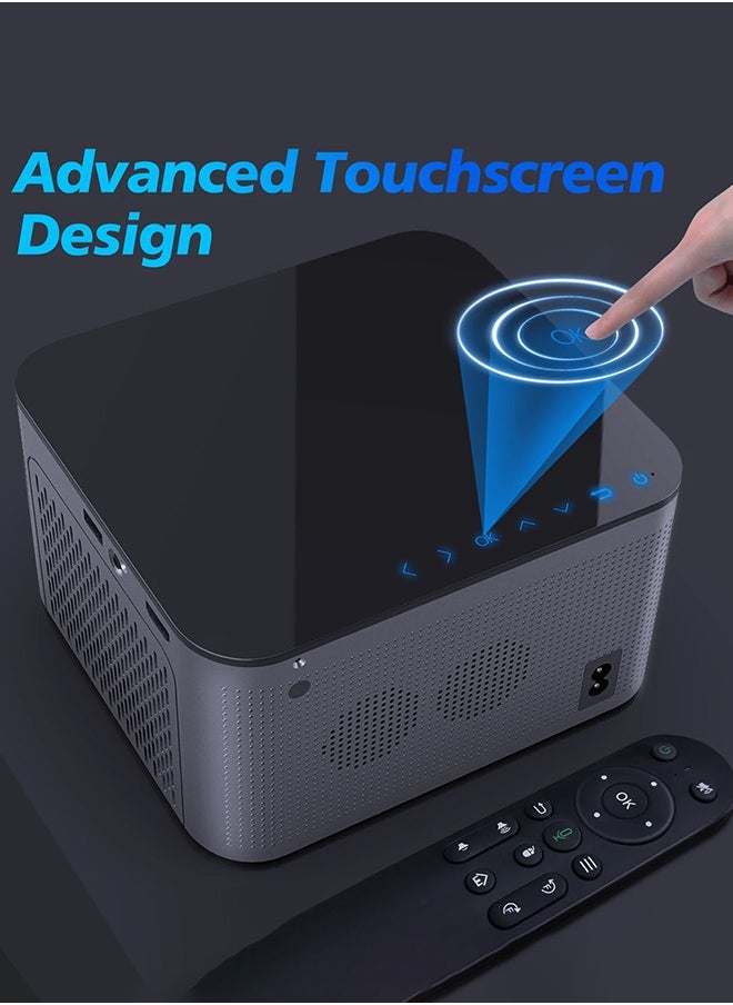 Digisand - Projector 4K Android 11 1920*1080P 580ANSI Wifi6 BT5.0 Voice Control Allwinner H713 Electronic Focus Home Outdoor Projetor - Image 1