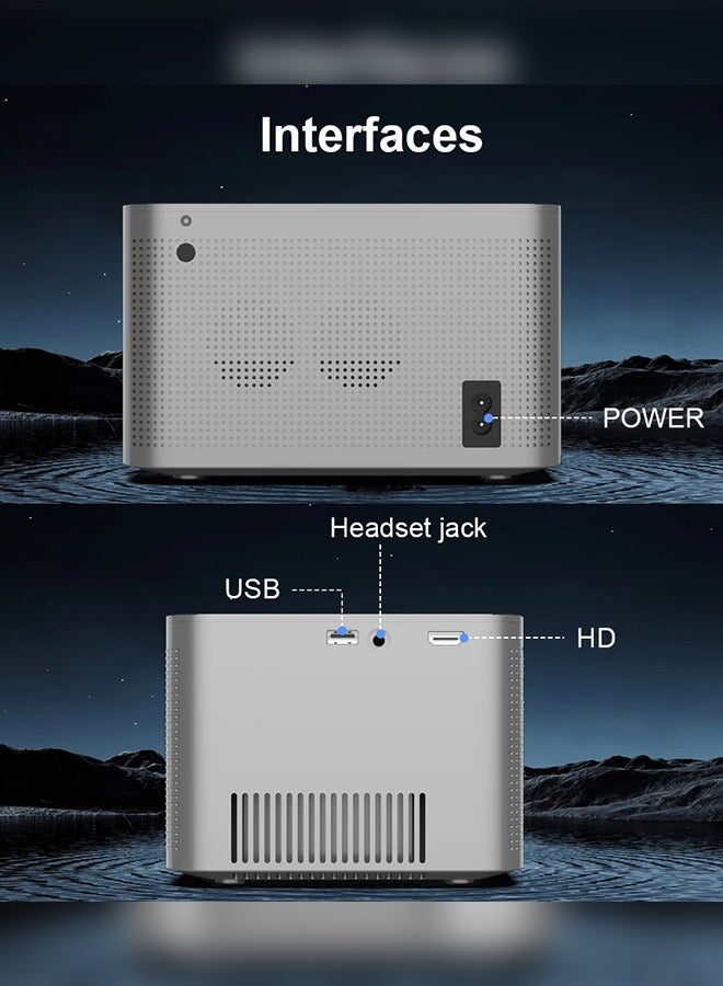 Digisand - Projector 4K Android 11 1920*1080P 580ANSI Wifi6 BT5.0 Voice Control Allwinner H713 Electronic Focus Home Outdoor Projetor - Image 1