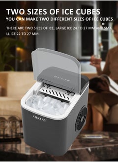 Ice Maker Machine, 1.3L, 12kg/24h, 9 Cubes Ready in 6 Mins, Remote Ice Making, Self Cleaning, with Basket and Scoop SK-03038 Black - pzsku/Z1F9F03B0584970FD8271Z/45/_/1736840926/4261b9c6-0d39-4894-a43d-010f956f3e43