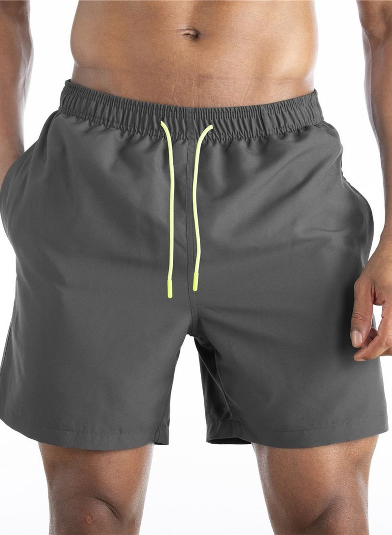 Loquat Men's Beach Shorts Summer Shorts Hot Spring Swimming Trunks Quarter Shorts Double-layer Shorts Casual Swimming Shorts
