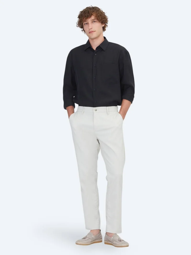 Kip Stone Weaving Jogging Fit Casual Cotton Blended Trousers