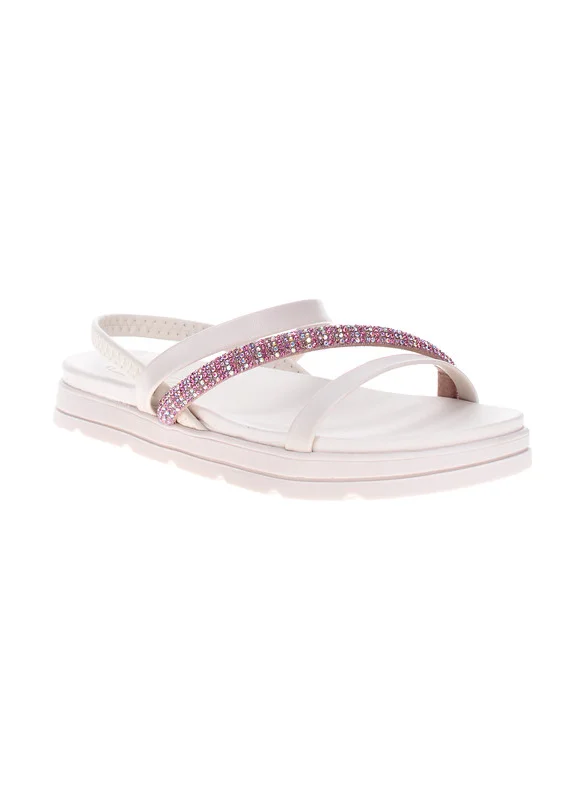 موليكا Moleca Ladies Flat Sandals White | Made In Brazil