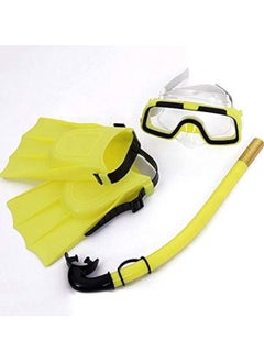Generic Children Diving Mask Set Anti-Fog Swimming Goggle Masks Snorkel Fins Kit for Kids Boys Girls 