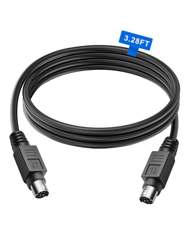 UCEC PS/2 Keyboard and Mouse Male to Male Extension Cable, 6 Pin 3.28 Feet PS2 Mouse Keyboard Converter for PC Scanner Speaker DVD Player - Image 1