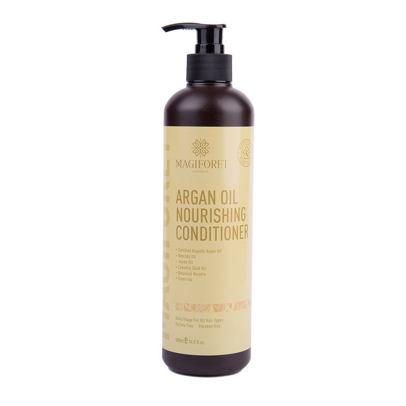 MagiForet Hair Conditioner, Argan Oil Conditioner, MagiForet Natural Hair Conditioner for Dry Damaged Colored Hair, Professional Salon Products for Women Men Teens All Hair Types Daily Usage 16.9oz - Image 1