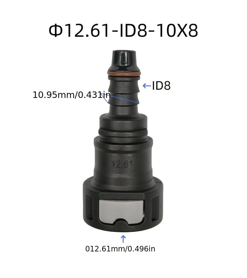 12 61 Id8 Fuel Pipe Quick Connector 180 Degree Straight Fitting Suitable For Fuel Air And Water 1 Piece - Image 1