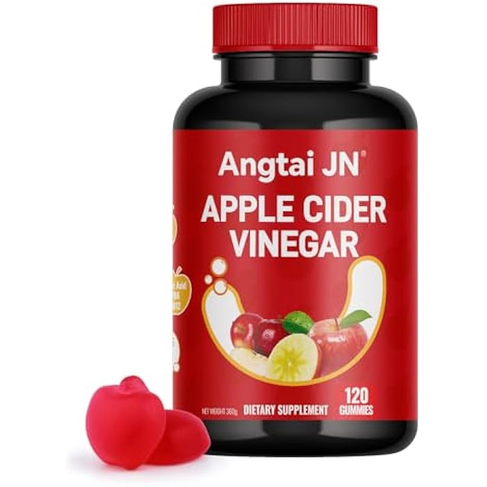 Angtai JN Apple Cider Vinegar Gummies, 120 Count, Max Strength 1000mg, ACV Supplement Gummy with B Vitamins & Antioxidants, Supports Metabolism, Digestion, Gut & Immune Health, Gluten-Free, Vegan & Non-GMO - Image 1
