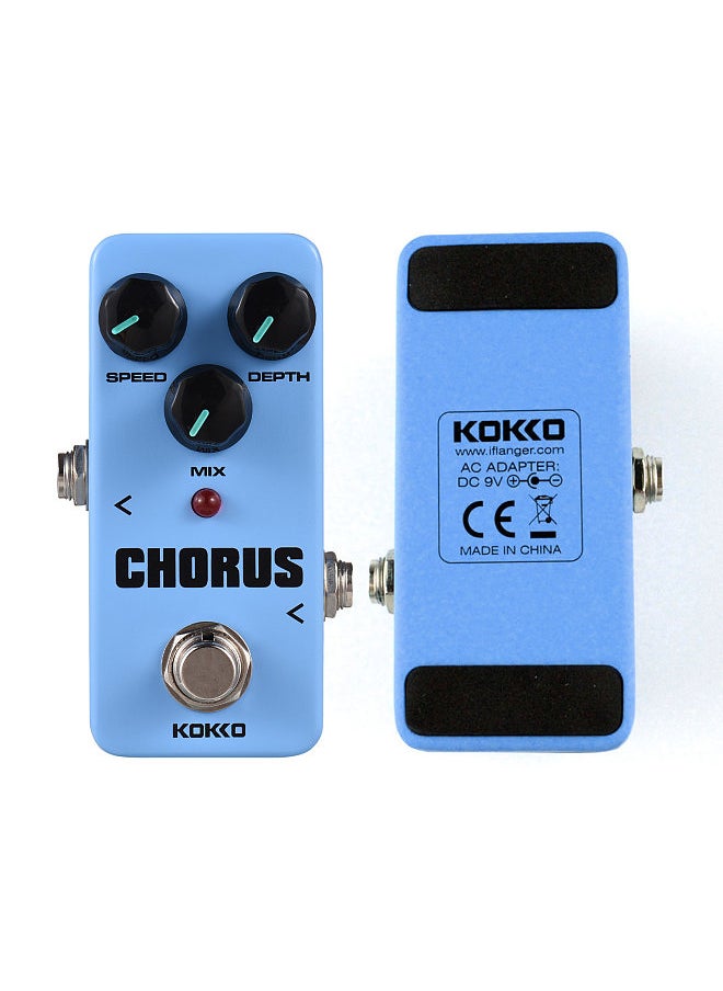 KOKKO - KOKKO FCH2 CHORUS Electric Guitar Effect Pedal Portable Guitar Effector Mini Single Electric Guitar Effect Pedal Analog Effect with Speed/Depth/Mix 3 Control Knobs True Bypass - Image 1
