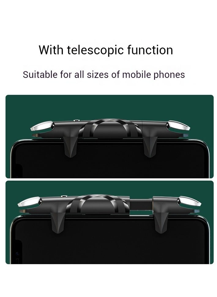 Mobile Game Controller Trigger, Mobile Game Accessories 6 Finger Trigger Sensitive Shoot and Target ons Smartphone Game Controller Gamepad for PUBG/Survival Rules/Knives Out