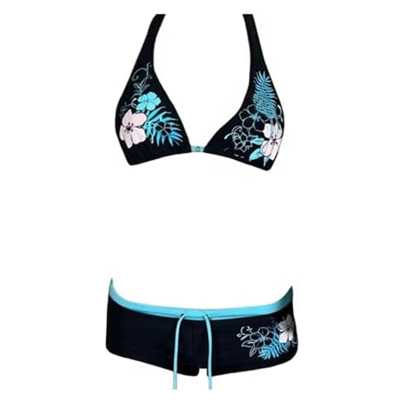 RICHTRUE 2 Piece Y2k Halter Bikini Sets Women Sexy Swimsuit Beach Sets Cute Summer Going Out Outfits 2025 Vacation 2000s (Black,Small) - Image 1